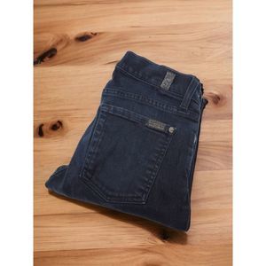 7 For All Mankind Jeans Women's 27 Blue the Slim Cigarette Stretch Denim Classic